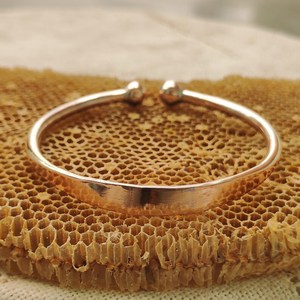 Handmade Pure Copper Ball Cuff <b>Bangle</b> Bracelet Tapered Flat Metal Copper Craft <b>Torque</b> Healing Jewelry For <b>Men</b> & Women - Product Image 3