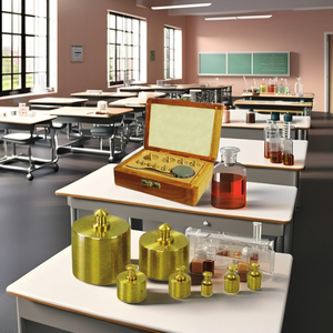 Balance Weights Polished Brass with Wooden Block for Easy Storage for Medical Science Laboratories - Product Image 2