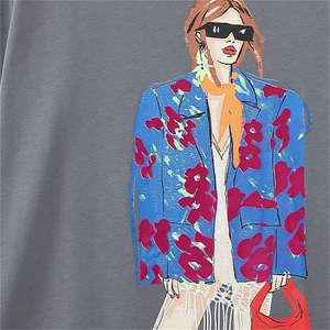 Camisetas de Mujer al por Mayor, de Alta Calidad, Tejido Suave, Estampadas, de Algodón, Cómodas, Corte Casual, para Pedidos al por Mayor y Personalización de Marca - Product Image 4