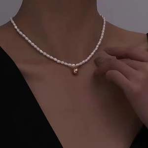 Collier en perles naturelles d'eau douce pour Xiaomi, pendentif de style chinois, doux, élégant, tempérament, ensemble de bijoux deux pièces - Product Image 2