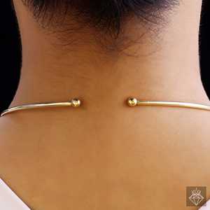 PRAO Grand collier plaqué or Hasli anti-ternissement Collier à pendentif à la mode - Product Image 4