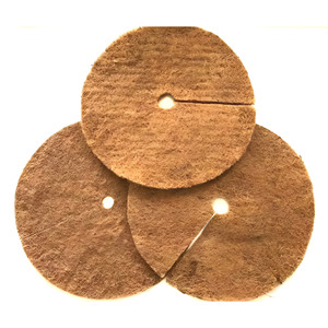 Anneaux de protection pour arbre en fibre de coco naturelle de haute qualité, tapis agricole contre les mauvaises herbes, tapis de couverture de sol, fabriqué au Vietnam - Product Image 2