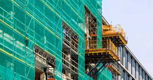 <b>Green</b> HDPE Safety Net Construction Protective Mesh Scaffolding <b>Netting</b> Weatherproof Building Protection - Product Image 3