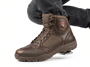 DUMELA INTERNATIONAL DL-MB-11 Chaussures de sport montantes en cuir noir imperméables et respirantes toutes saisons à lacets pour vélo - Product Image 3