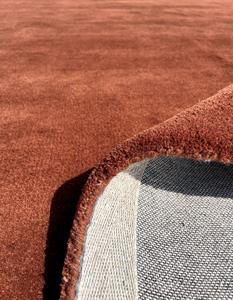 Tapis d'intérieur doux en laine marron tufté à la main, écologique, antibactérien, antidérapant, adapté aux animaux domestiques, abstrait, moderne, couleur unie, pour salon - Product Image 4