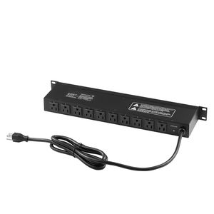 Unità di Distribuzione Elettrica 1U per Montaggio a Rack, 10 Prese con Interruttore Indipendente, Protezione da Sovratensione e Sovraccarico per Server Standard 19'' Wi-Fi - Product Image 4