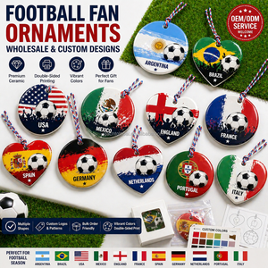 2026 World Football Cup <b>Ceramic</b> Honging <b>Ornament</b> OEM Soccer Fan Souvenir <b>Ornaments</b> Promotional Sports Gifts party decorations - Product Image 3