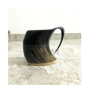 Jarra de Cuerno de Búfalo Real Polaco, Apta para Lavavajillas, Estilo Americano, Vaso de Cerveza Natural, Jarra de Cuerno Estilo Vikingo, Impresión de Logotipo Personalizado - Product Image 2