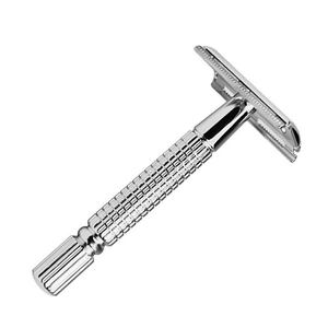 Maquinilla de Afeitar de Seguridad Profesional de Alta Calidad de Acero Inoxidable con Doble Hoja para Hombre, para Afeitar Cara/Cuerpo/axilas, No Desechable - Product Image 1