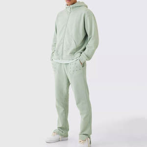 Conjunto de Sudadera con Capucha y Pantalones Deportivos Clásicos Personalizables con Logotipo, Estilo Urbano, Suaves, con Interior Cepillado - Product Image 1