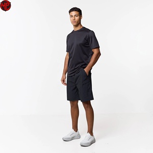 Ensemble de shorts de sport pour homme, écologiques, 100% coton, motif uni numérique, légers, avec cordon de serrage à la taille, pour la course à pied et l'entraînement décontracté - Product Image 1