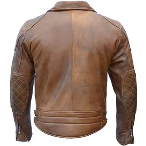 Chaquetas de cuero para hombre personalizadas de calidad más populares para chaqueta de cuero de motocicleta de calidad con MOQ bajo con buena tela - Product Image 2