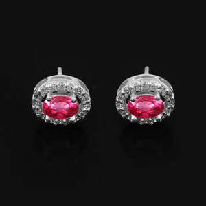 Pendientes colgantes de zafiro rosa, plata de ley 925, joyería para mujer, regalo de San Valentín, propuesta de compromiso, joyería fina de lujo - Product Image 2