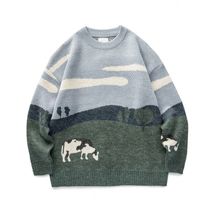 Pull en laine/viscose tricoté sur mesure pour homme, fabriqué par le fabricant, col haut, chaud, respirant, séchage rapide, anti-rides, pour l'automne et l'hiver - Product Image 4
