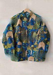 Veste matelassée en coton imprimé floral de qualité supérieure, fabriquée à la main, pour femmes, élégante, à manches longues, ouverte sur le devant, confortable, légère, pour l'hiver - Product Image 5
