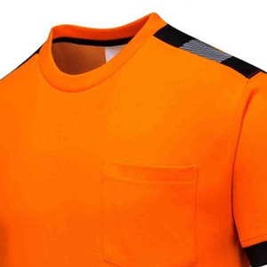 เสื้อยืดทำงานแขนสั้น Low Moq สีพื้น ราคาถูก เหมาะสำหรับใช้งานกลางแจ้ง - Product Image 5