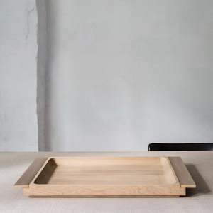 Bandeja de servir ecológica de madera natural para encimera de cocina, desayuno en la cama, accesorios para servir té y café - Product Image 2