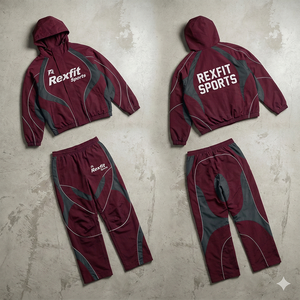 OEM Men's Vintage Joggers Street Wear 100% Nylon Tracksuits 2 Piece Set With Embroidered Logo Hoodie & Pants Tracksuits - Product Image 5