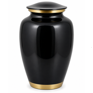 Antique Maroon Fire Color Cremation Urn Memorial Picture Sticker with Enamel Cremation Urn for Human Funeral Ashes - Product Image 4