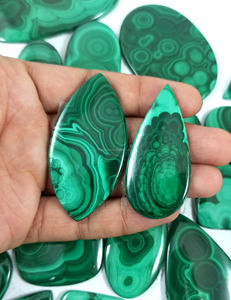 อัญมณี Malachite ธรรมชาติขายส่งจำนวนมากทำด้วยมือ Cabochon มากอัญมณีทำ - Product Image 6