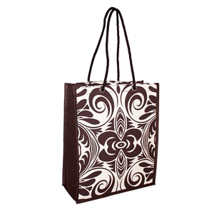 Bolsa de Compras de Lona Natural de 10 oz con Asas de Cuerda de Algodón, Impresión Completa, Impermeable, Laminada con PP, para Regalo - Product Image 1