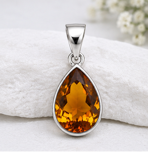 Ha Gems - Lote al por mayor de colgantes de plata de ley con cuarzo ahumado de calidad AAA en forma de corazón, el mejor regalo de aniversario, joyería de amor - Product Image 1