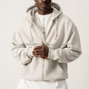 Fabricantes de ropa Sudadera con capucha boxy recortada de gran tamaño personalizada, Sudadera con capucha boxy fit con sobrepeso 500Gsm, Sudadera con capucha boxy para hombre - Product Image 1