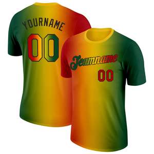 Maillot de basket-ball personnalisé à dégradé de couleurs, col rond unisexe, manches courtes, nom et numéro personnalisés, impression sublimée, toutes saisons - Product Image 1