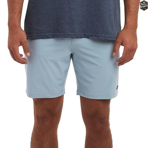 Men's <b>Light</b> Blue Bermuda Shorts Mid Waist Quick Dry Oxford Fabric Casual Style With Pockets - Product Image 2