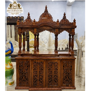 Compre Mueble de Madera de Teca para Templo Siddhivinayak, Desmontable, Tamaño Personalizado, Madera Maciza Tallada a Mano, Fabricante de Gabinetes para Pooja Ghar, EE. UU. - Product Image 1
