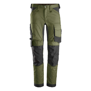 Pantalon de travail pour homme vert olive avec poches cargo, résistant à l'abrasion, en polyester, pantalon utilitaire - Product Image 1