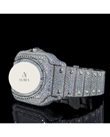 Montre de luxe tendance pour homme, 100 % moissanite, bracelet en acier inoxydable, mouvement automatique japonais, analogique, très vendue