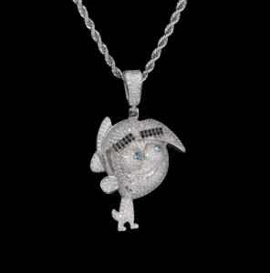 Nuevo Collar con Colgante Chapado en Oro Estilo Hip Hop con Moissanita, Joyería con Microincrustaciones de Protagonista Rebelde de Anime, Regalo para Fiesta - Product Image 2