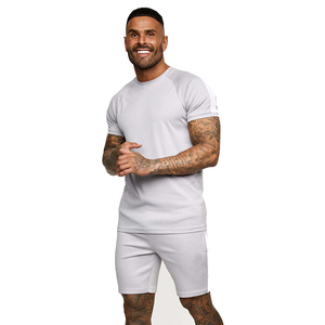 Ensemble de shorts de jogging pour hommes, taille plus, décontractés, respirants, avec logo personnalisé, deux pièces, OEM, 100% coton - Product Image 1