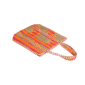 Bolso Tote de Algodón Acolchado Ligero Hecho a Mano con Estampado de Tigre y Rayas Naranjas, Reversible, para Compras, Playa, Verano, para Mujer - Product Image 2