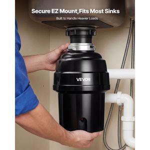 Dissipatore di rifiuti alimentari da cucina con motore DC da 1HP 3500RPM a alimentazione continua, trituratore di rifiuti alimentari EZ Connect - Product Image 5