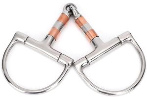 Bridon Dee Bit Horse en acier inoxydable finition miroir, bridon de course en cuivre pour l'entraînement et la compétition équestre - Product Image 3