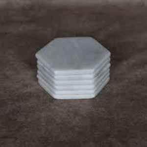 Posavasos hexagonales de ónix hechos a mano, decoración de mesa de té y café de piedra natural - Product Image 4