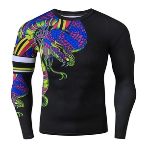Camiseta de Manga Larga para Hombre, Totalmente Estampada, Sublimada, Fabricada por OEM, Poliéster y Elastano, Antimicrobiana - Product Image 1