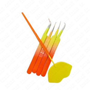 Professional Two Tone Custom Lash Extension Tweezers Stainless Steel Diamond Grip Pointed Tip Eyelash Care Beauty <b>Tool</b> - Product Image 2