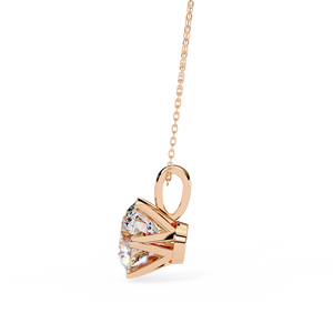 Collar Solitario de Oro Rosa de 14 Quilates con Diseño de Estrella, 220 Ct, Diamante Creado en Laboratorio, Joyería Fina para Bodas y Fiestas - Product Image 4