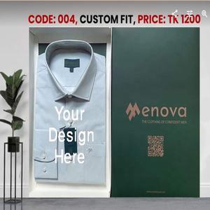 OMG Chemise à manches longues 100% coton style bureau décontracté pour hommes, anti-rides, logo personnalisé, respirant, grande taille, bas d'automne - Product Image 5