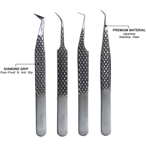 Pinzas Profesionales Antideslizantes de Acero Inoxidable para Extensión de Pestañas, Punta de Fibra, Volumen de Pestañas, Logotipo Personalizado, Marca Privada - Product Image 3