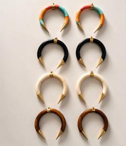 <b>Moon</b> Shape Buffalo Bone <b>Necklace</b> Pendant Set Engagement Gift Party Anniversary Unisex Eco-Friendly Handmade Classic Fashion - Product Image 1