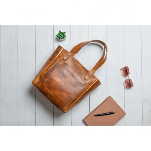 LW Femmes Grand Sac Avec Poches En Cuir Souple À Main Une Épaule Rétro Huile Cire Cuir Grande Capacité 20240 Tote Bag Femmes - Product Image 4
