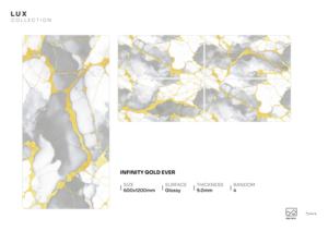 Panel de Porcelana Brillante Prime Luster de 600x1200mm 60x120cm 24x48 Pulgadas, Azulejo de Superficie Arquitectónica Moderna - Product Image 2