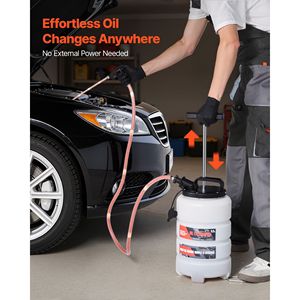 Pompa Manuale per Estrazione Olio, Strumento per Riparazione Auto, Capacità 9,5L, 59 Pollici di Lunghezza, Tre Tubi di Prolunga da 47 Pollici - Product Image 3