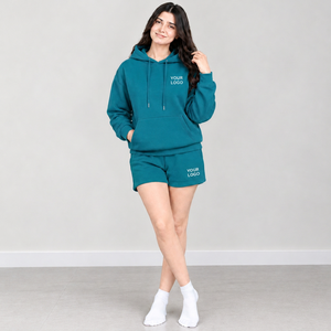 Ensemble de détente en tissu éponge pour femmes, sweat-shirt et pantalon assortis pour un port décontracté confortable - Product Image 4