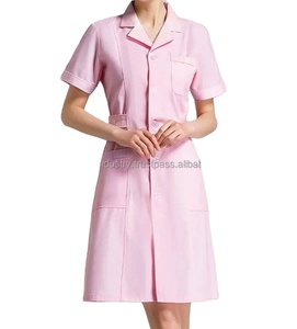 Doctor abrigo largo para hombres veterinario belleza enfermera Scrub abrigo manga corta Chaqueta larga laboratorio investigación ropa de trabajo uniforme médico - Product Image 3