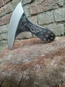 Tête de hache Tomahawk en acier Damas forgé sur mesure avec manche en bois de rose, lame de 4 pouces, qualité industrielle, outil de camping extérieur - Product Image 3